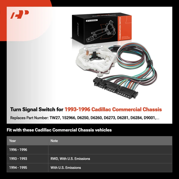 Turn Signal Switch for 1993-1996 Cadillac Commercial Chassis