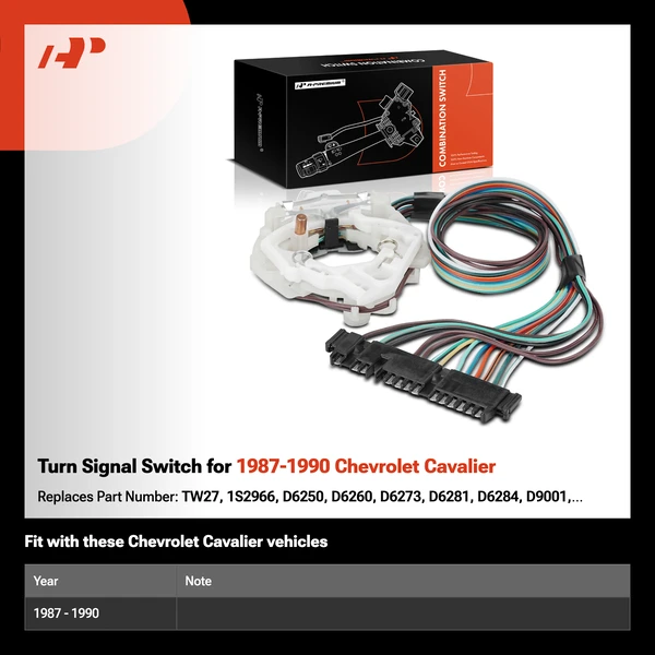 Turn Signal Switch for 1987-1990 Chevrolet Cavalier