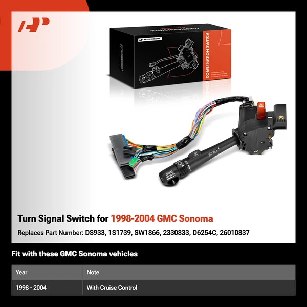 Turn Signal Switch for 1998-2004 GMC Sonoma