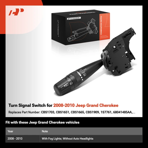 Turn Signal Switch for 2008-2010 Jeep Grand Cherokee