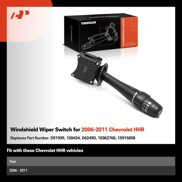 Windshield Wiper Switch for 2006-2011 Chevrolet HHR