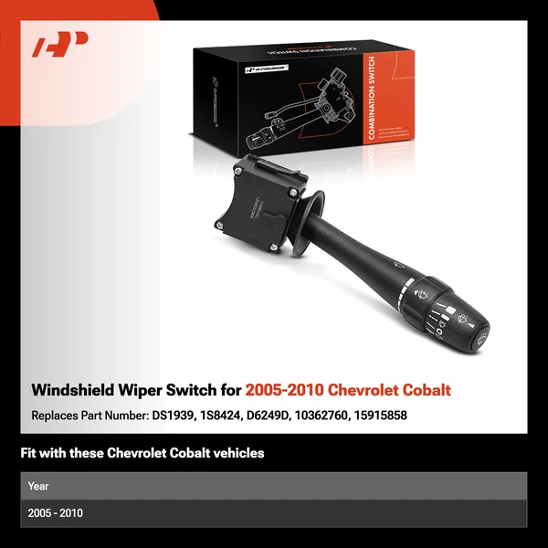 Windshield Wiper Switch for 2005-2010 Chevrolet Cobalt
