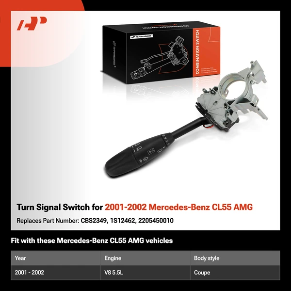 Turn Signal Switch for 2001-2002 Mercedes-Benz CL55 AMG