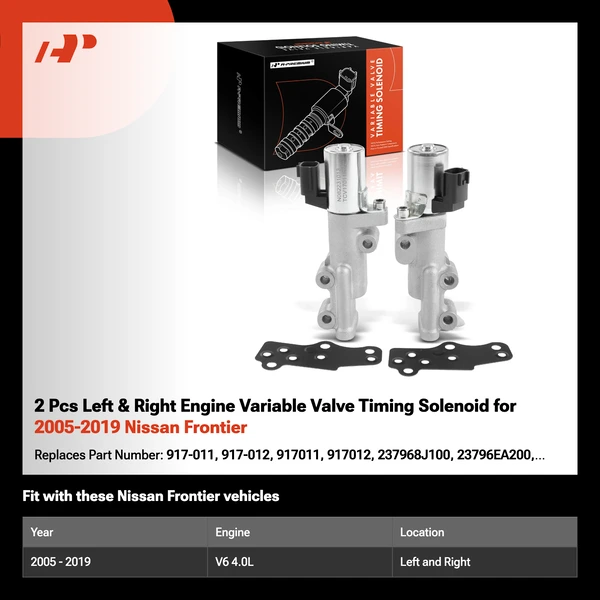2 Pcs Left & Right Engine Variable Valve Timing Solenoid for 2005-2019 Nissan Frontier