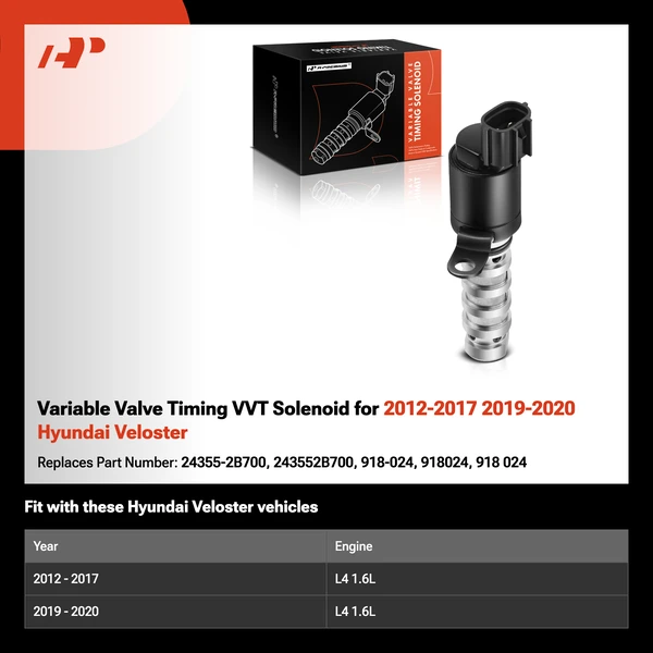 Variable Valve Timing VVT Solenoid for 2012-2017 2019-2020 Hyundai Veloster