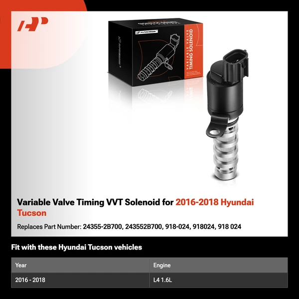 Variable Valve Timing VVT Solenoid for 2016-2018 Hyundai Tucson