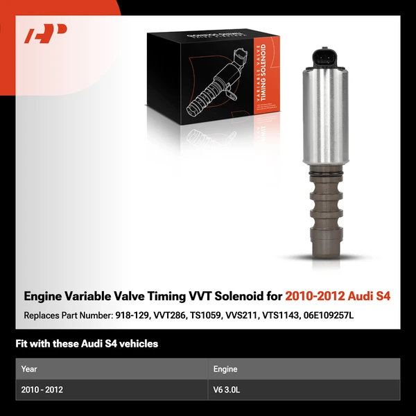 Engine Variable Valve Timing VVT Solenoid for 2010-2012 Audi S4