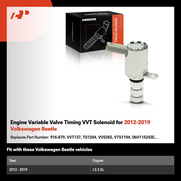 Engine Variable Valve Timing VVT Solenoid for 2012-2019 Volkswagen Beetle