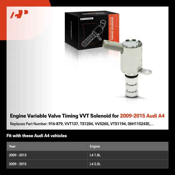 Engine Variable Valve Timing VVT Solenoid for 2009-2015 Audi A4