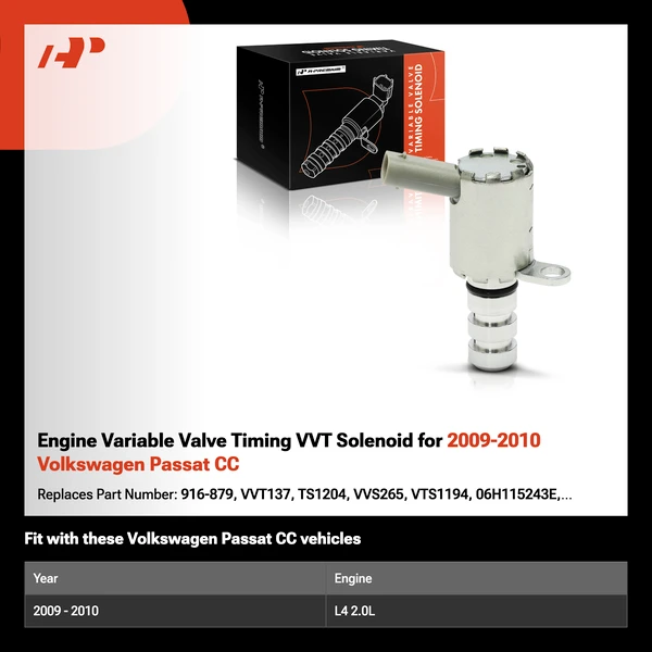Engine Variable Valve Timing VVT Solenoid for 2009-2010 Volkswagen Passat CC