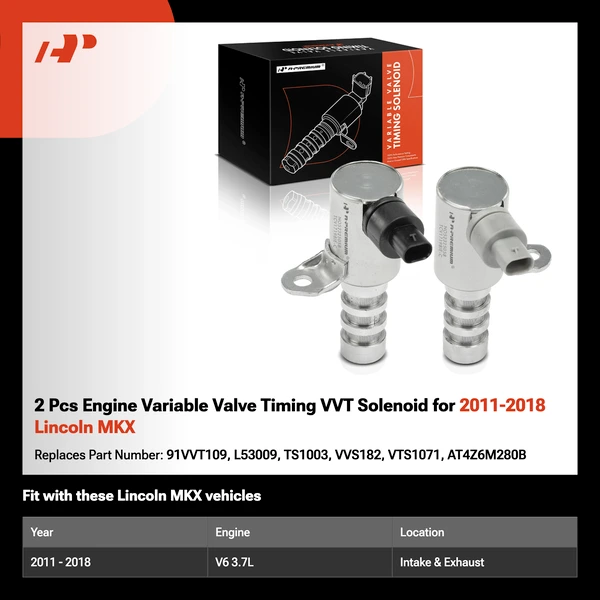 2 Pcs Engine Variable Valve Timing VVT Solenoid for 2011-2018 Lincoln MKX