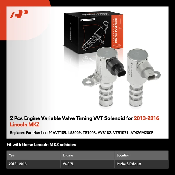 2 Pcs Engine Variable Valve Timing VVT Solenoid for 2013-2016 Lincoln MKZ