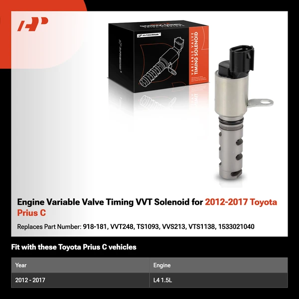 Engine Variable Valve Timing VVT Solenoid for 2012-2017 Toyota Prius C