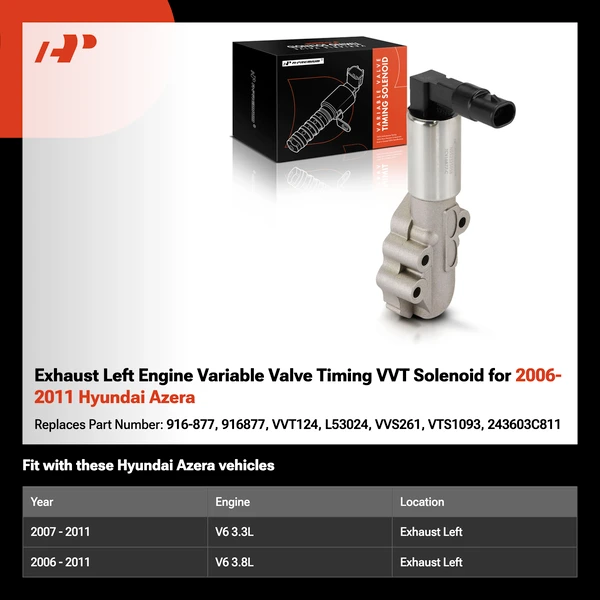 Exhaust Left Engine Variable Valve Timing VVT Solenoid for 2006-2011 Hyundai Azera