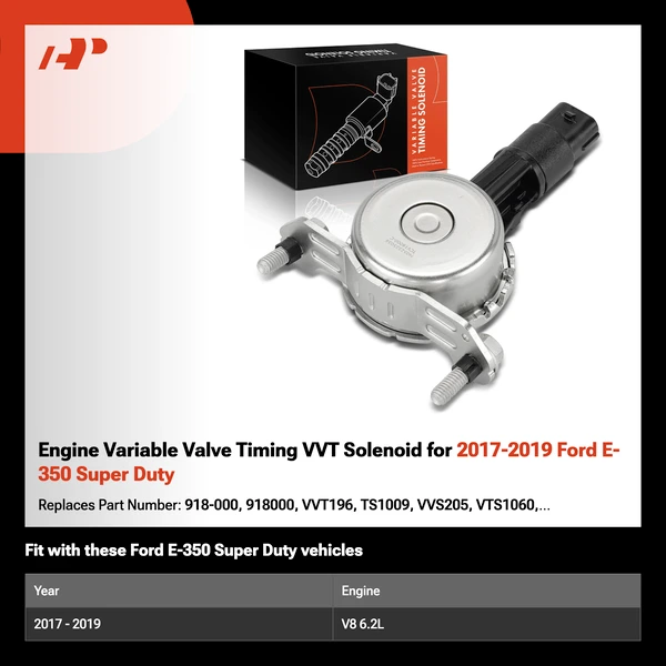Engine Variable Valve Timing VVT Solenoid for 2017-2019 Ford E-350 Super Duty