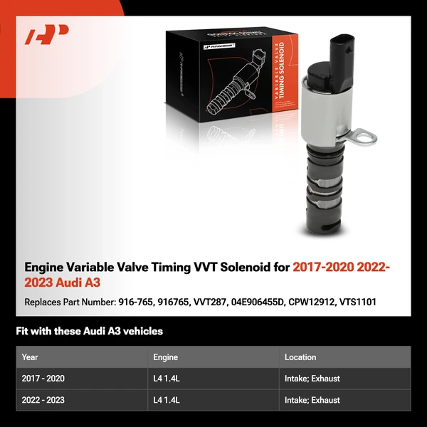 Engine Variable Valve Timing VVT Solenoid for 2017-2020 2022-2023 Audi A3