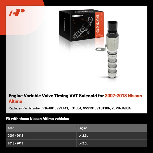 Engine Variable Valve Timing VVT Solenoid for 2007-2013 Nissan Altima