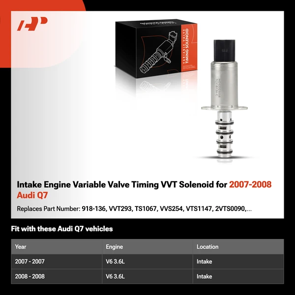 Intake Engine Variable Valve Timing VVT Solenoid for 2007-2008 Audi Q7