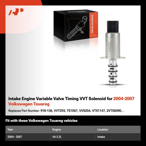 Intake Engine Variable Valve Timing VVT Solenoid for 2004-2007 Volkswagen Touareg