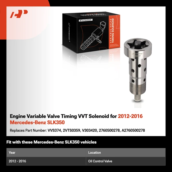 Engine Variable Valve Timing VVT Solenoid for 2012-2016 Mercedes-Benz SLK350