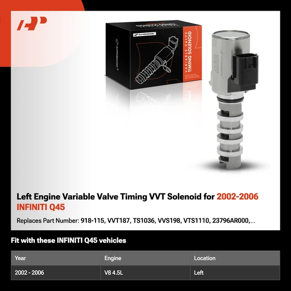 Left Engine Variable Valve Timing VVT Solenoid for 2002-2006 INFINITI Q45