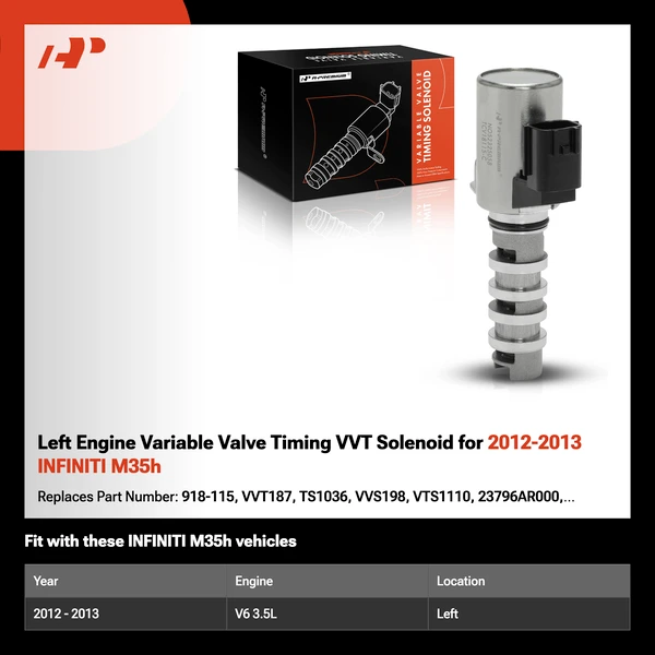 Left Engine Variable Valve Timing VVT Solenoid for 2012-2013 INFINITI M35h