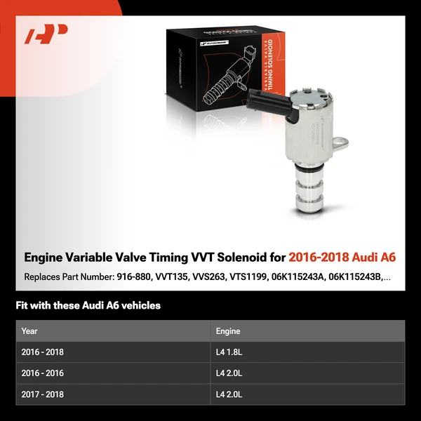 Engine Variable Valve Timing VVT Solenoid for 2016-2018 Audi A6