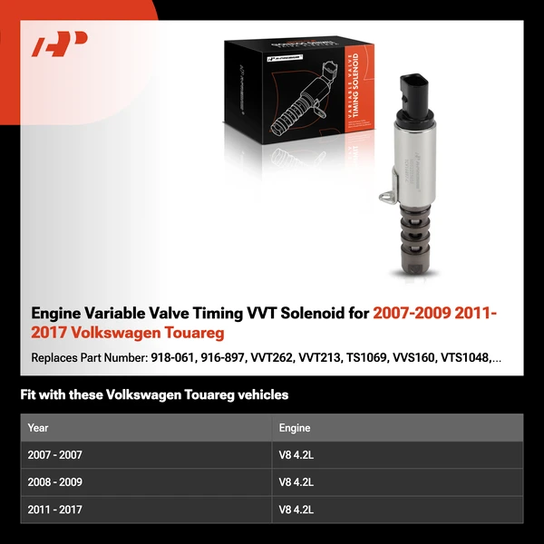Engine Variable Valve Timing VVT Solenoid for 2007-2009 2011-2017 Volkswagen Touareg