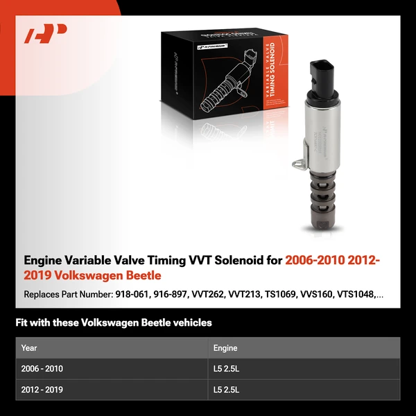 Engine Variable Valve Timing VVT Solenoid for 2006-2010 2012-2019 Volkswagen Beetle