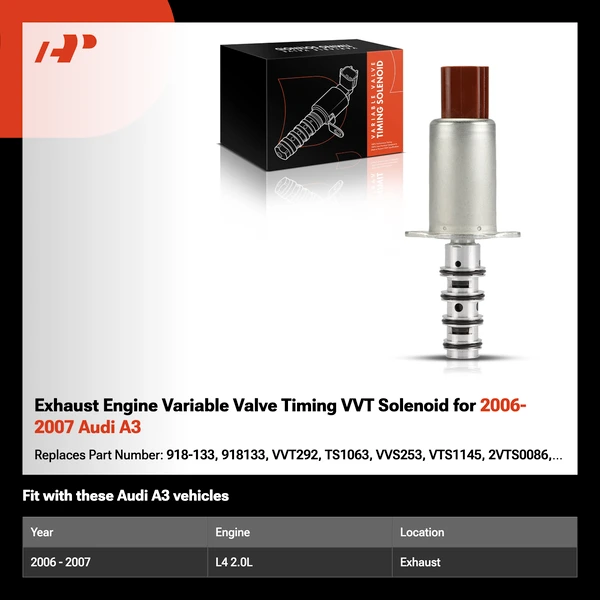 Exhaust Engine Variable Valve Timing VVT Solenoid for 2006-2007 Audi A3