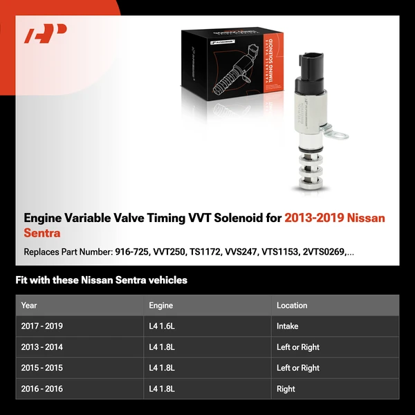 Engine Variable Valve Timing VVT Solenoid for 2013-2019 Nissan Sentra