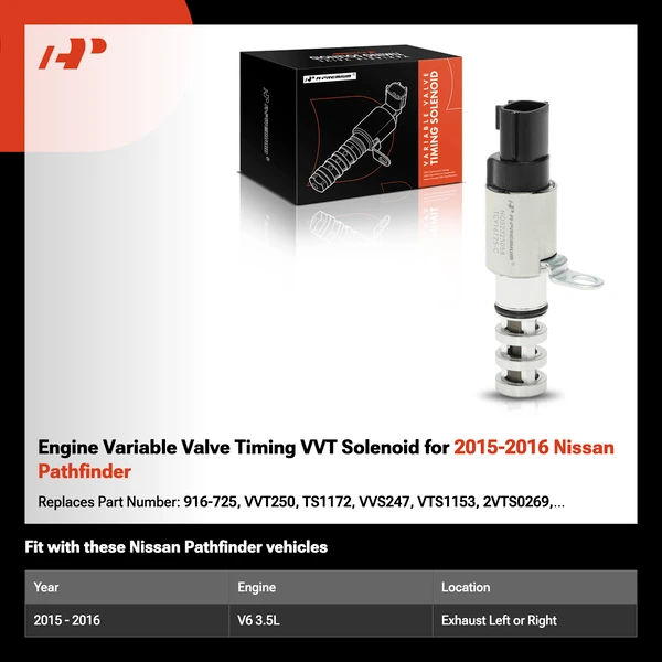 Engine Variable Valve Timing VVT Solenoid for 2015-2016 Nissan Pathfinder