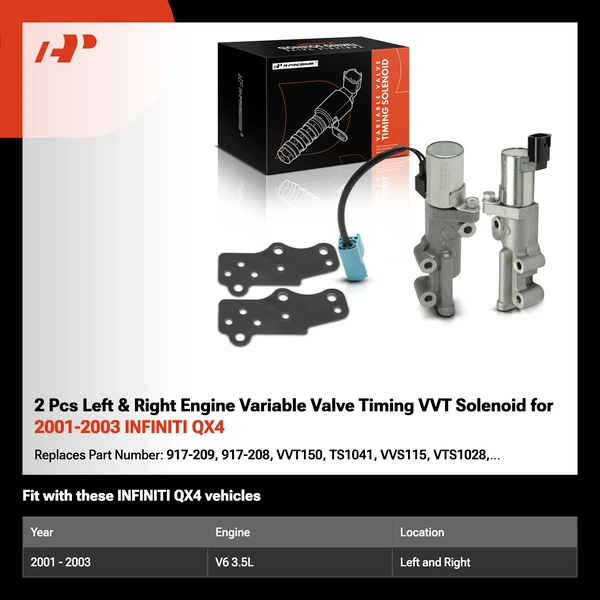 2 Pcs Left & Right Engine Variable Valve Timing VVT Solenoid for 2001-2003 INFINITI QX4
