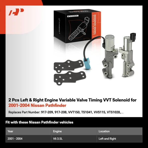 2 Pcs Left & Right Engine Variable Valve Timing VVT Solenoid for 2001-2004 Nissan Pathfinder