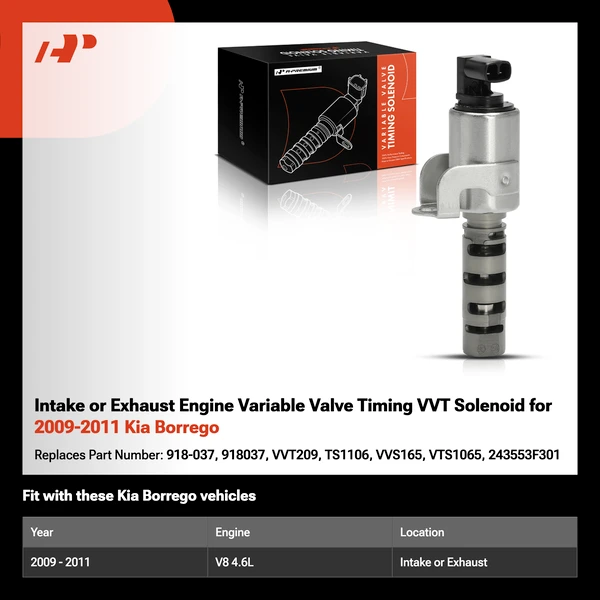 Intake or Exhaust Engine Variable Valve Timing VVT Solenoid for 2009-2011 Kia Borrego