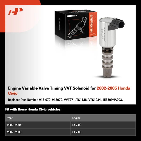 Engine Variable Valve Timing VVT Solenoid for 2002-2005 Honda Civic