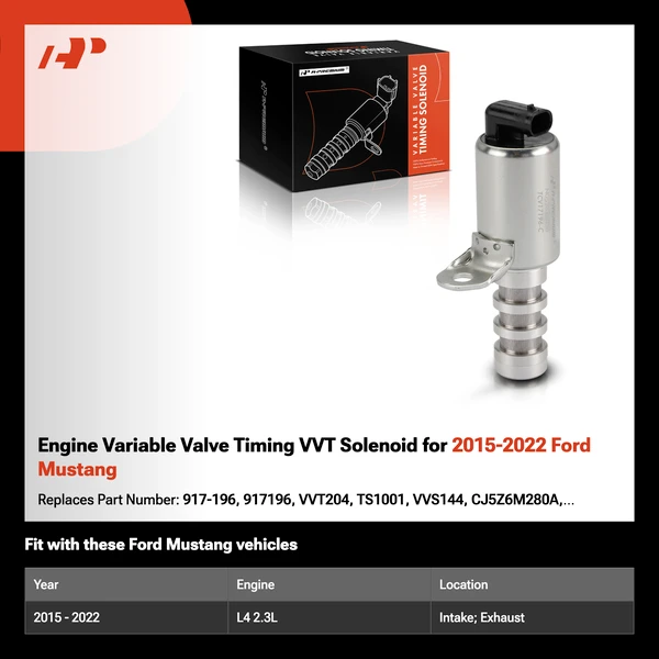 Engine Variable Valve Timing VVT Solenoid for 2015-2022 Ford Mustang