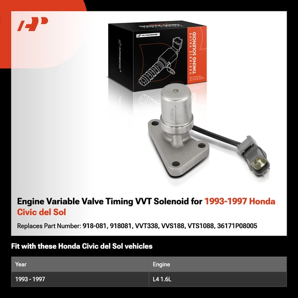 Engine Variable Valve Timing VVT Solenoid for 1993-1997 Honda Civic del Sol