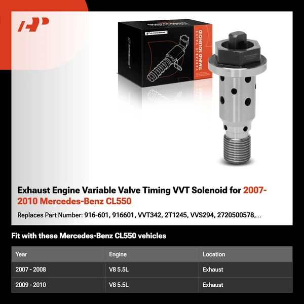 Exhaust Engine Variable Valve Timing VVT Solenoid for 2007-2010 Mercedes-Benz CL550