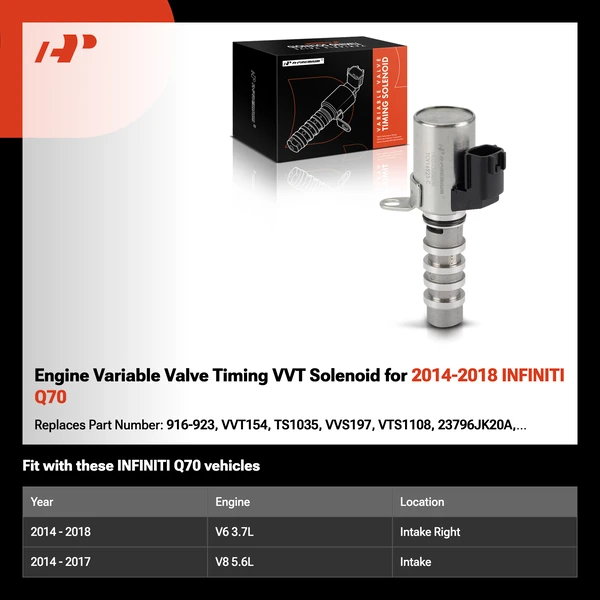 Engine Variable Valve Timing VVT Solenoid for 2014-2018 INFINITI Q70