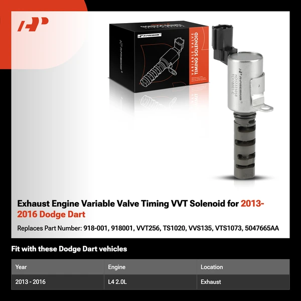 Exhaust Engine Variable Valve Timing VVT Solenoid for 2013-2016 Dodge Dart