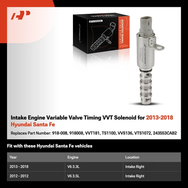 Intake Engine Variable Valve Timing VVT Solenoid for 2013-2018 Hyundai Santa Fe