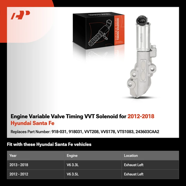 Engine Variable Valve Timing VVT Solenoid for 2012-2018 Hyundai Santa Fe