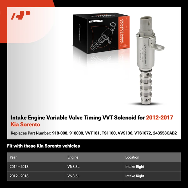 Intake Engine Variable Valve Timing VVT Solenoid for 2012-2017 Kia Sorento