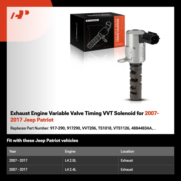Exhaust Engine Variable Valve Timing VVT Solenoid for 2007-2017 Jeep Patriot
