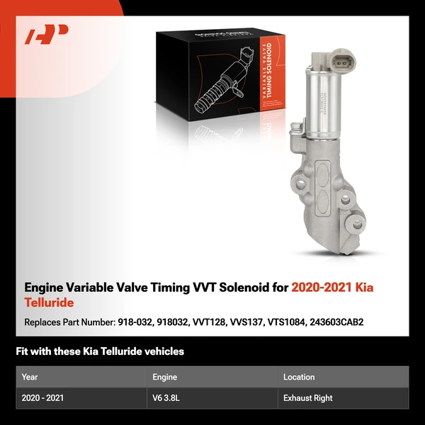 Engine Variable Valve Timing VVT Solenoid for 2020-2021 Kia Telluride
