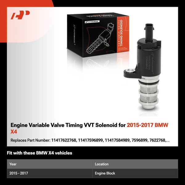 Engine Variable Valve Timing VVT Solenoid for 2015-2017 BMW X4
