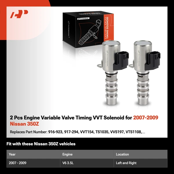 2 Pcs Engine Variable Valve Timing VVT Solenoid for 2007-2009 Nissan 350Z