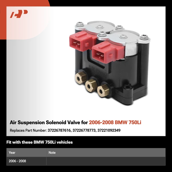 Air Suspension Solenoid Valve for 2006-2008 BMW 750Li