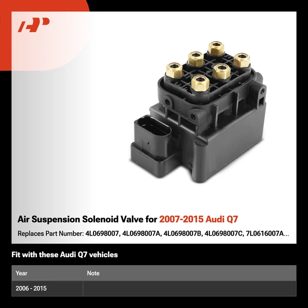Air Suspension Solenoid Valve for 2007-2015 Audi Q7